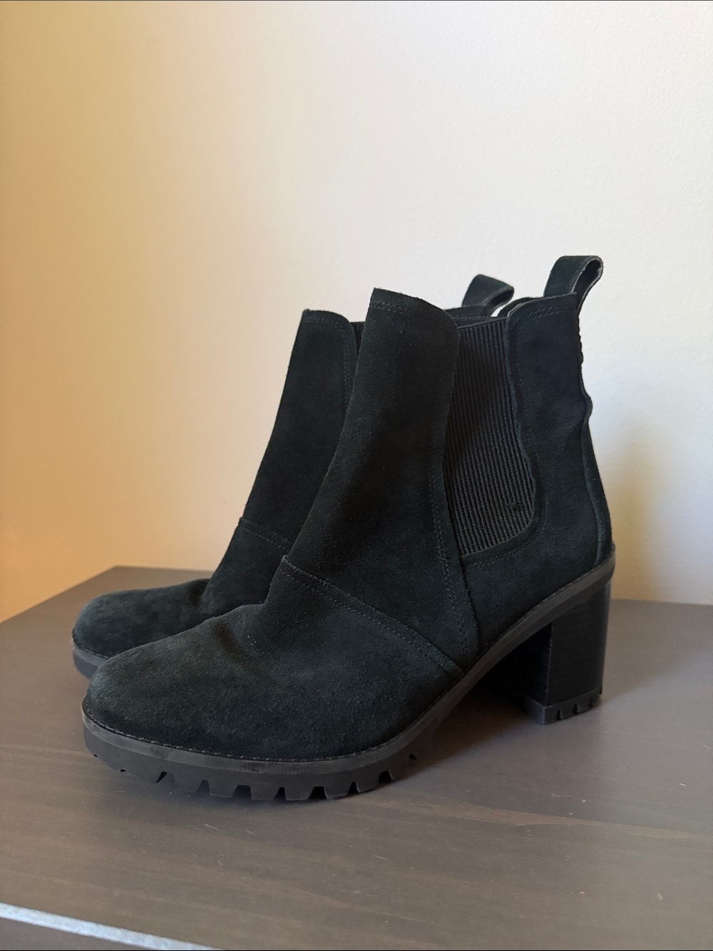 UGG Hazel Waterproof Suede Chelsea Block Heel Booties